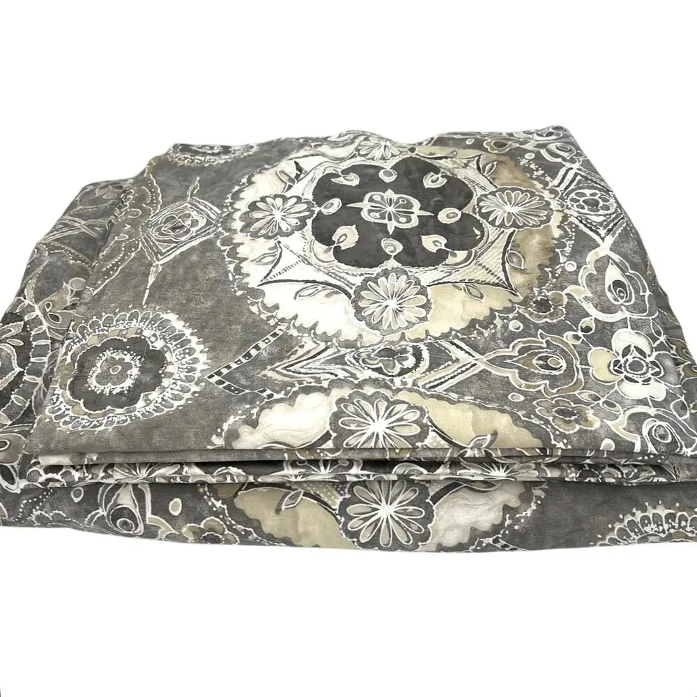 Pottery Barn Jacquelyn Medallion Paisley Queen Duvet Cover With 2 Euro Shams